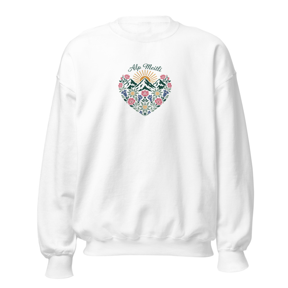 Alp Meitli Herz, Wander-Sweatshirt Damen, Wander-Sweatshirt
