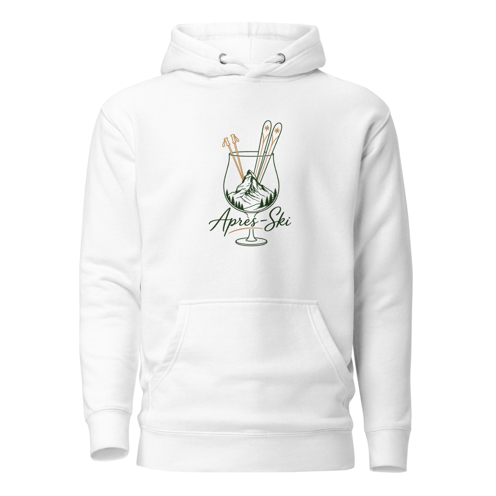 Après-Ski Weinglas, Hoodie für Wintersport-Fans, Ski- & Winter-Hoodie