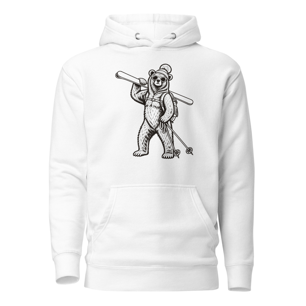 Cool Ski Bear, Après-Ski Hoodie, ski & winter hoodie