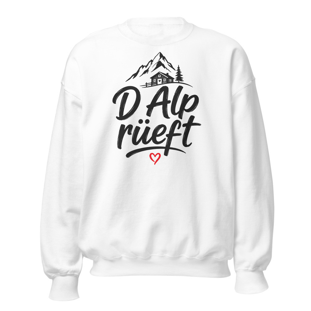 D Alp rüeft Sweatshirt, Berg-Sweatshirt, Berg-Sweatshirt mit Alpen-Sujet