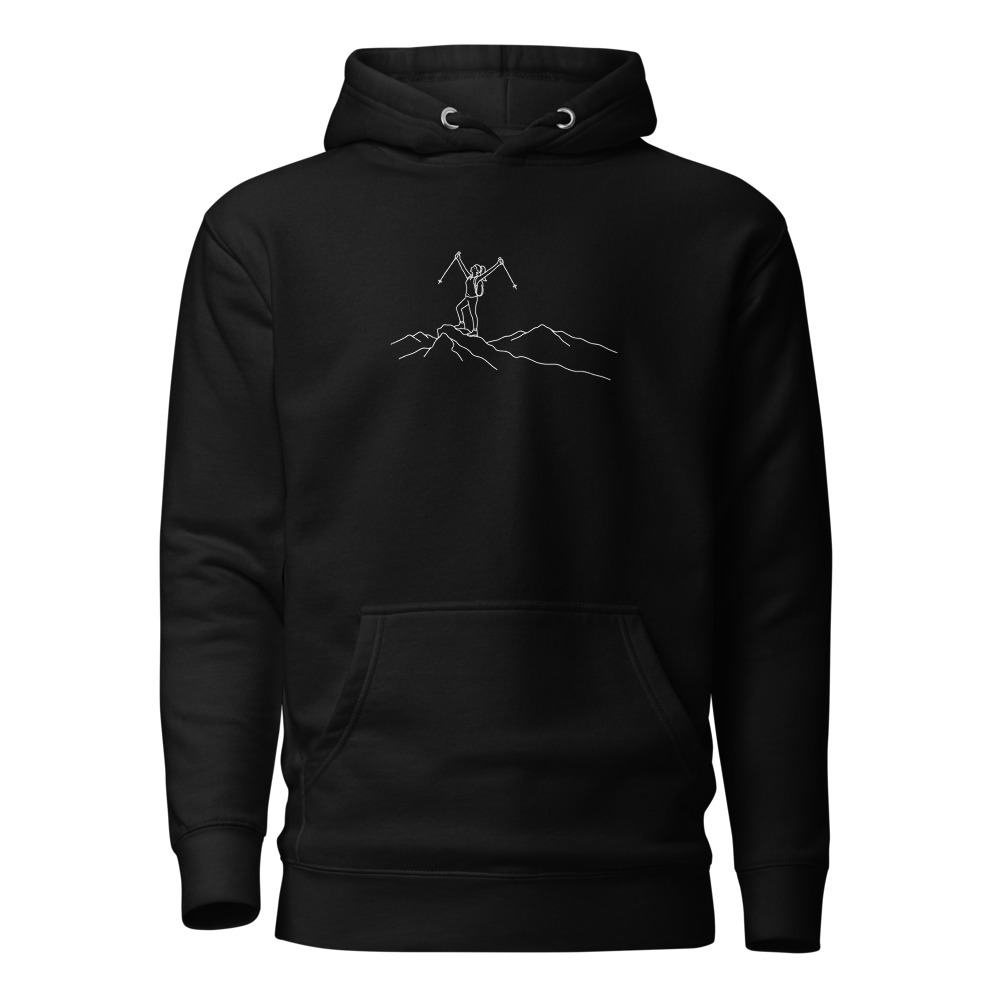 Randonneuse en victoire au sommet, hoodie femme, hoodie randonnée