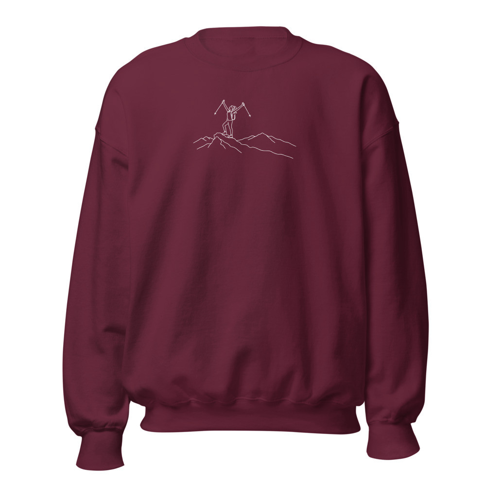 Randonneuse au sommet, sweat-shirt randonnée, sweat-shirt randonnée