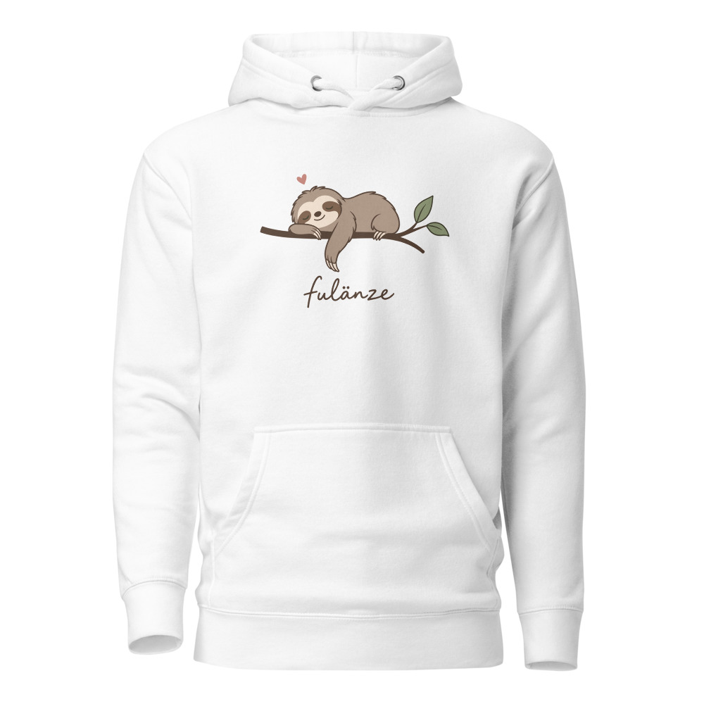 «Fulänze» Faultier Hoodie, Mundart & Sprüche, Mundart-Hoodie