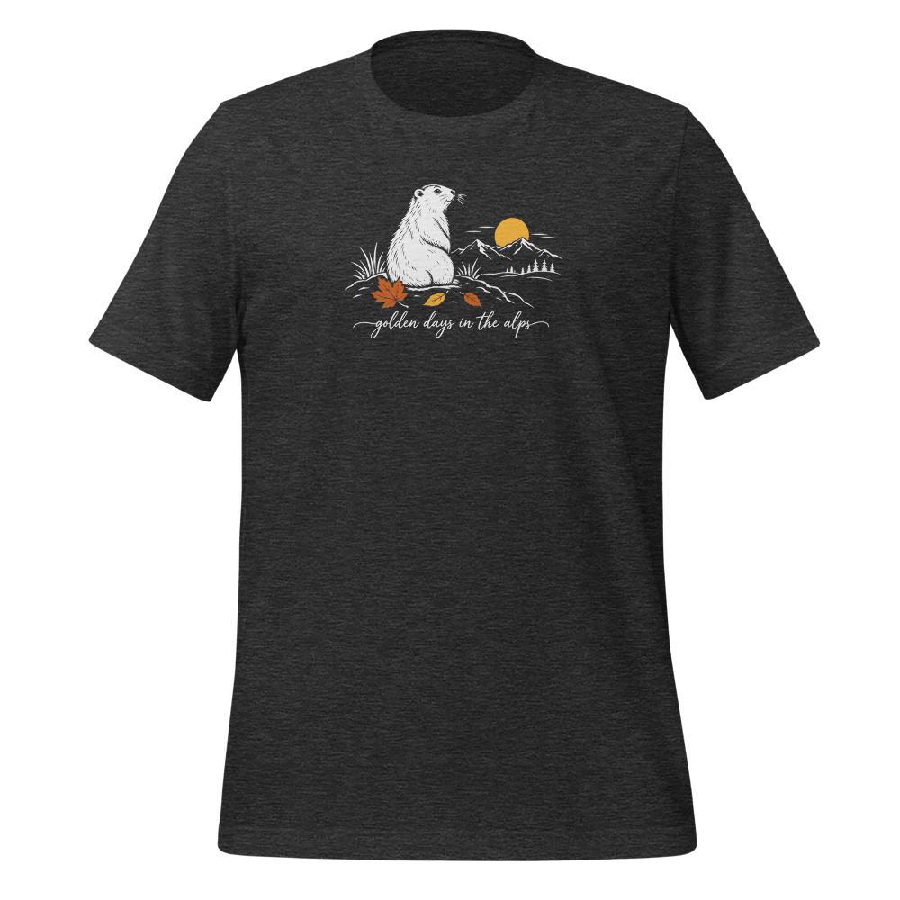 Golden Days Marmotta, maglietta animali delle Alpi, t-shirt con animale alpino