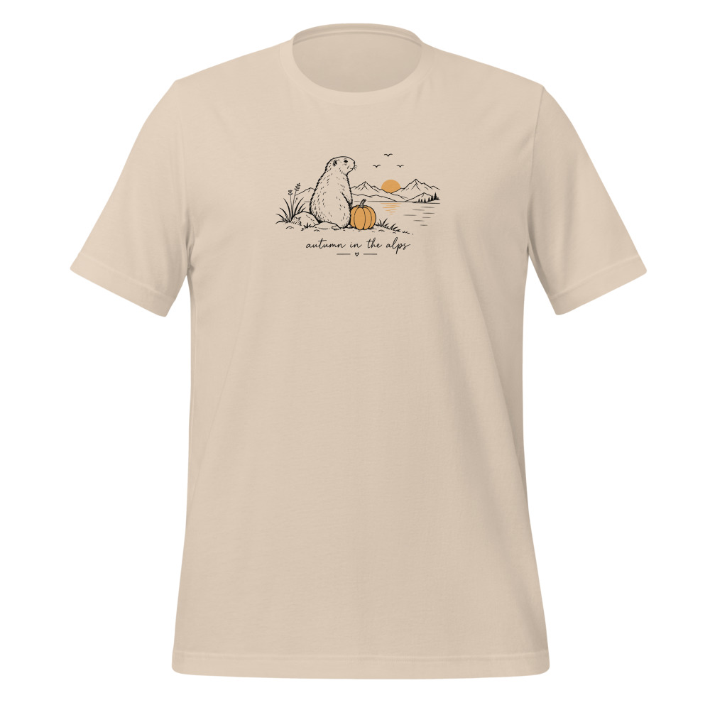 Autunno sulle Alpi, maglietta animali delle Alpi, t-shirt con animale alpino