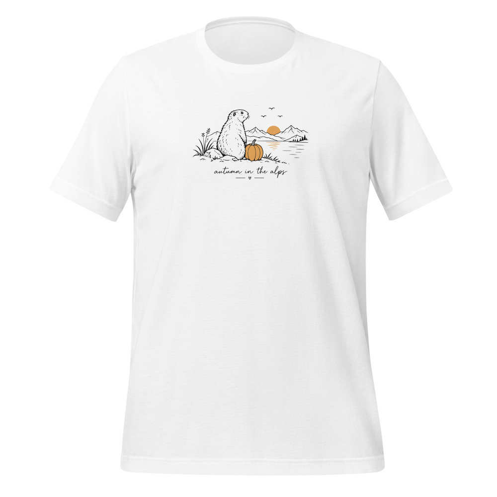 Herbst in den Alpen, Alpentier-T-Shirt, T-Shirt mit Alpentier-Sujet