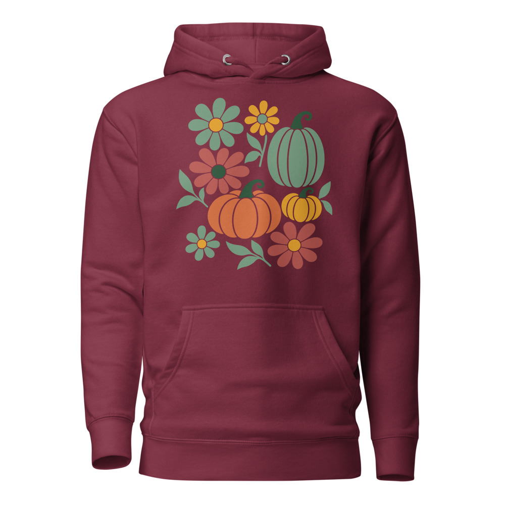 Herbst-Kürbis Hoodie, Wandern für Herbstfans, Wander-Hoodie