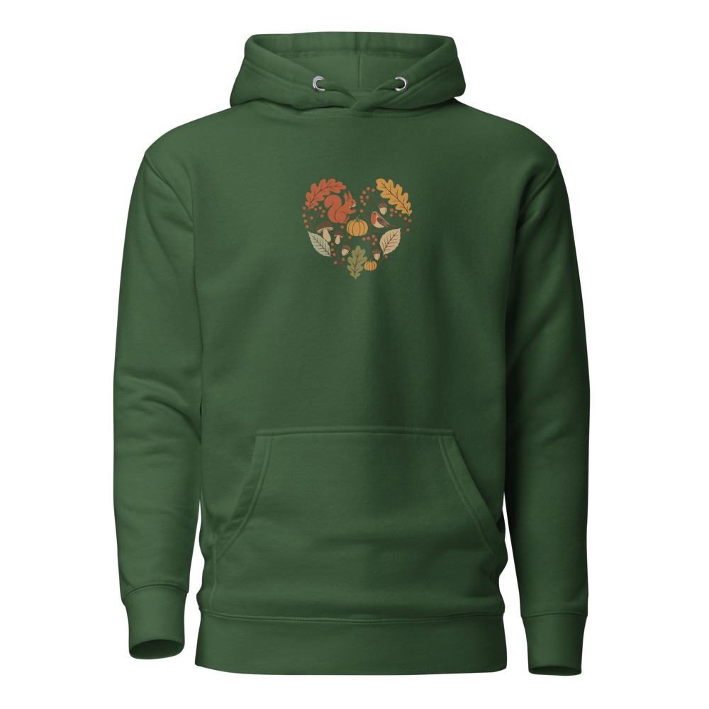 Herbstherz Hoodie: Wandern im Herbst, Wander-Hoodie