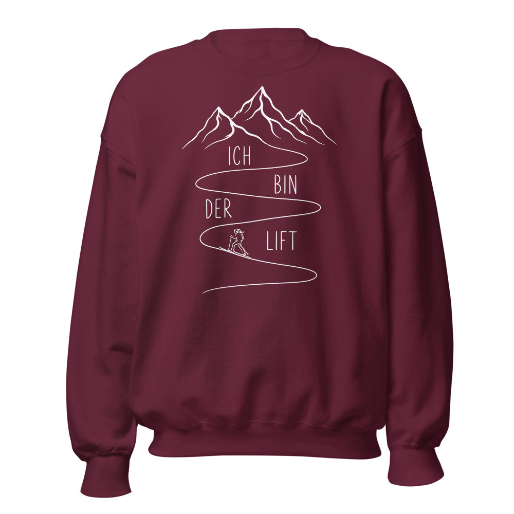 «Ich bin der Lift» Sweatshirt für Skitouren-Fans, Ski- & Winter-Sweatshirt