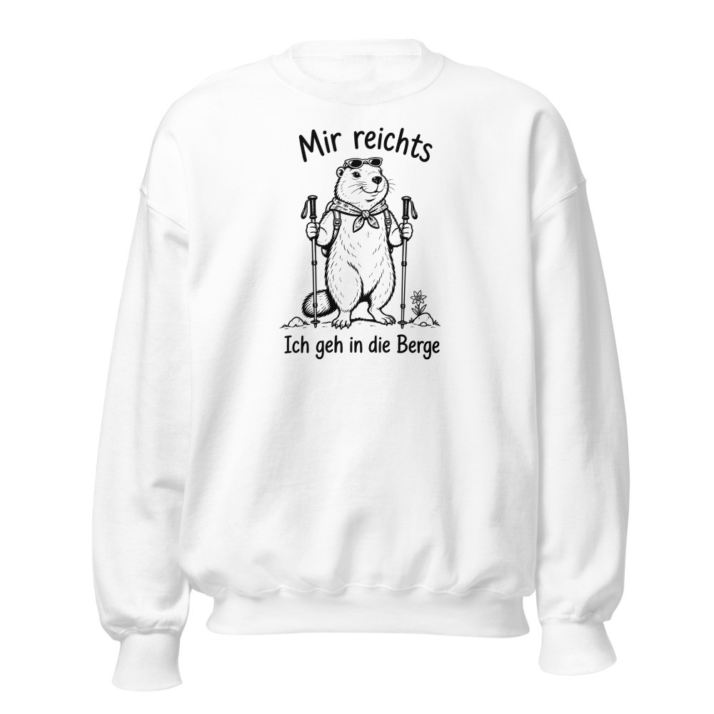 Marmotte «Mir reichts», sweat-shirt randonnée humour, sweat-shirt randonnée