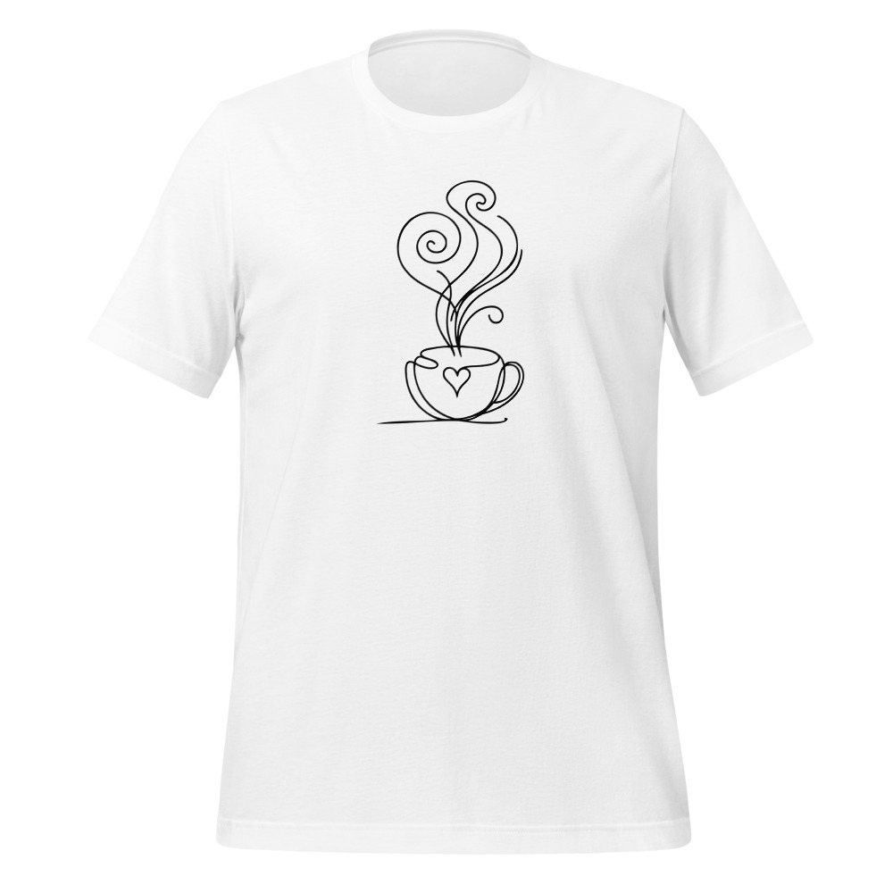 Tazza di caffè con cuore, t-shirt estate svizzera, t-shirt estate & vacanze