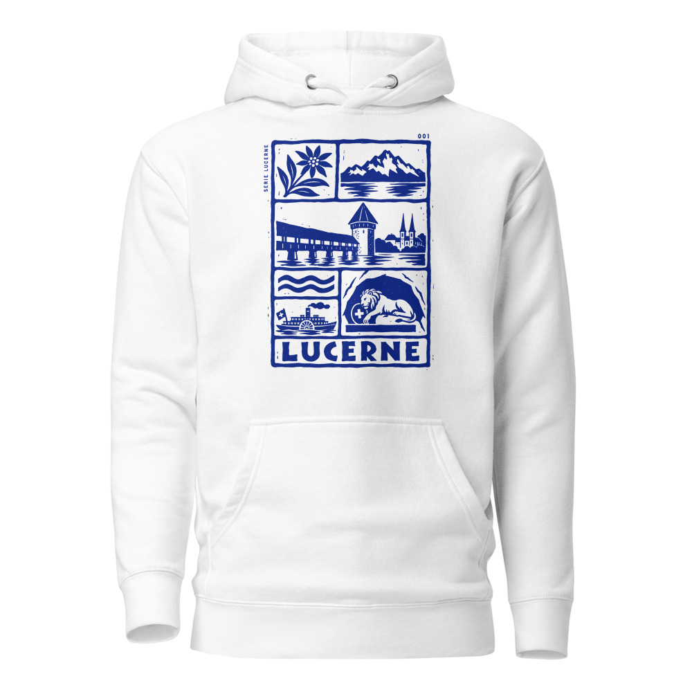 Lucerne: Hoodie montagne suisse & Alpes, hoodie montagne au motif alpin