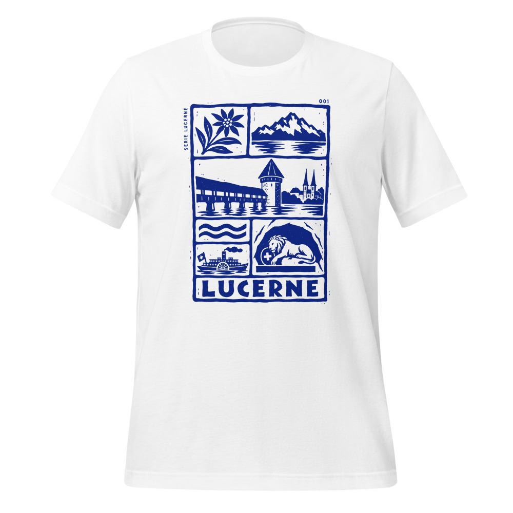 Lucerne Streetwear, t-shirt montagne suisse, t-shirt montagne au motif alpin