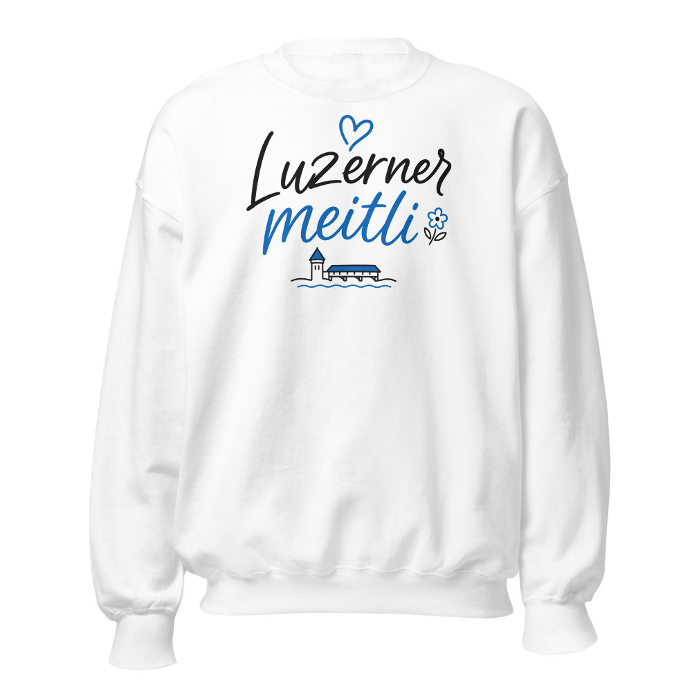 Luzerner Meitli Sweatshirt, Mundart für Damen, Mundart-Sweatshirt