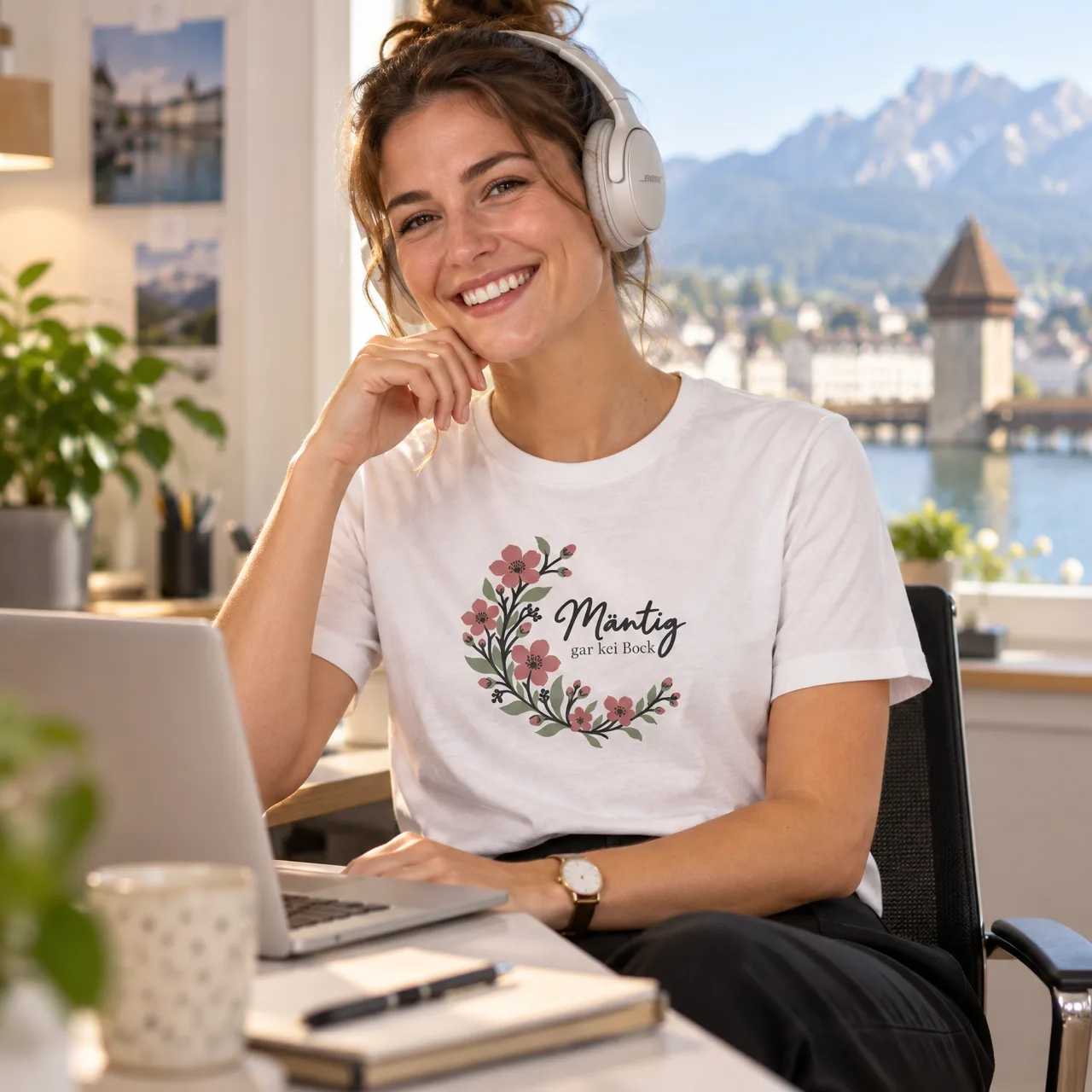 Mäntig gar kei Bock, Mundart T-Shirt, getragen
