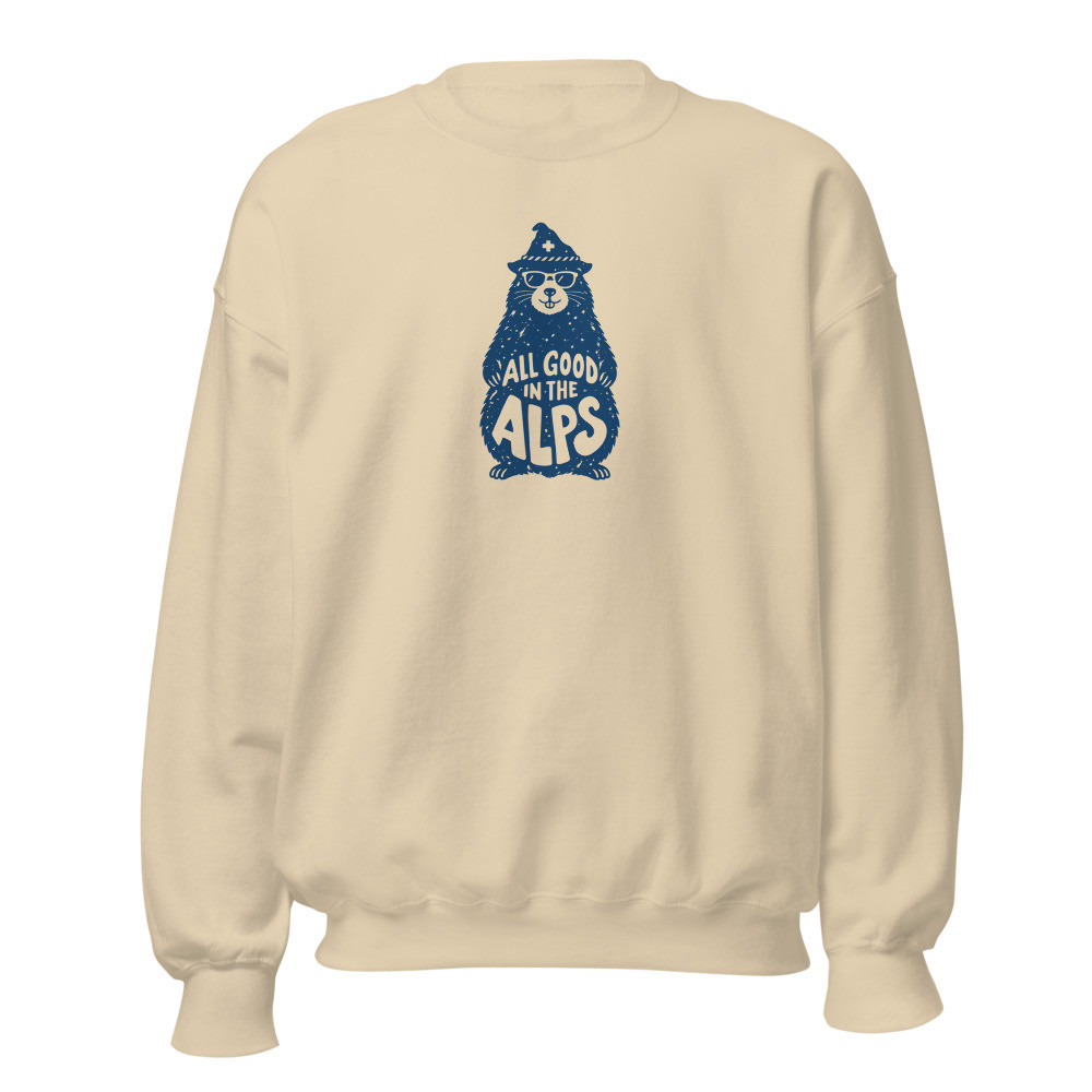 Marmot «All Good in the Alps», Swiss Mountain Sweatshirt, mountain sweatshirt with alpine design