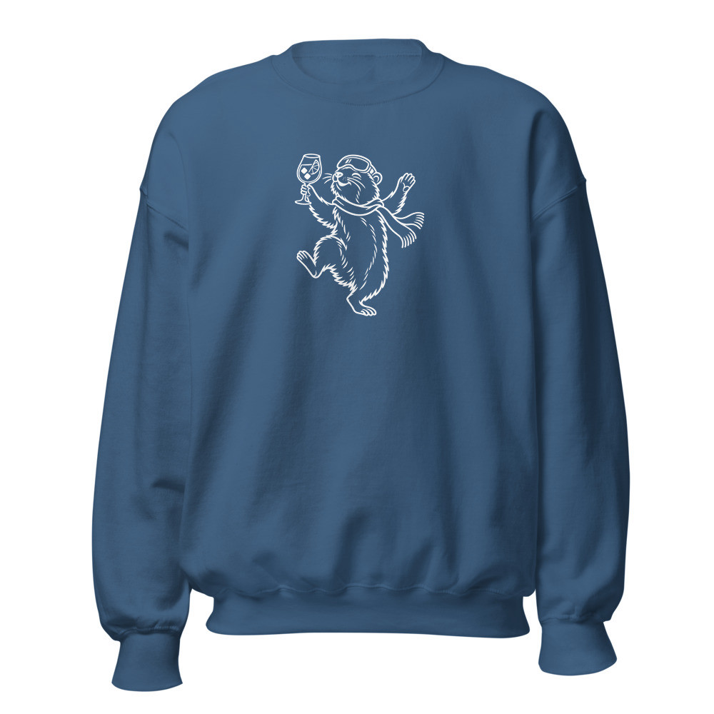 Murmeltier mit Spritz, Après-Ski Sweatshirt, Ski- & Winter-Sweatshirt