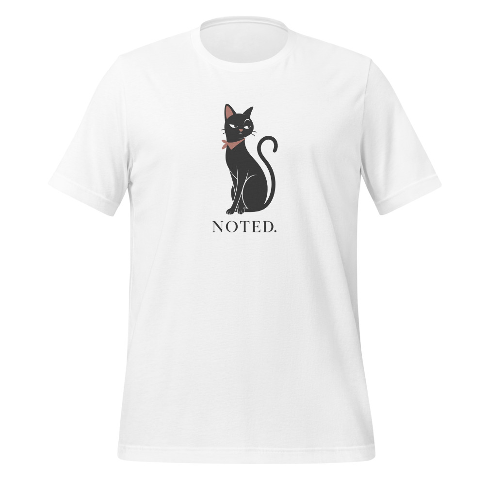 «Noted.» Katze, elegantes Katzen-T-Shirt, T-Shirt mit Alpentier-Sujet