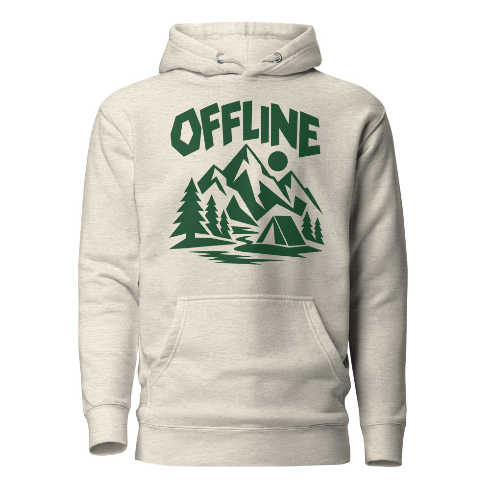 Offline Hoodie, Schweizer Bergmotiv für Bergfreunde, Berg-Hoodie mit Alpen-Sujet