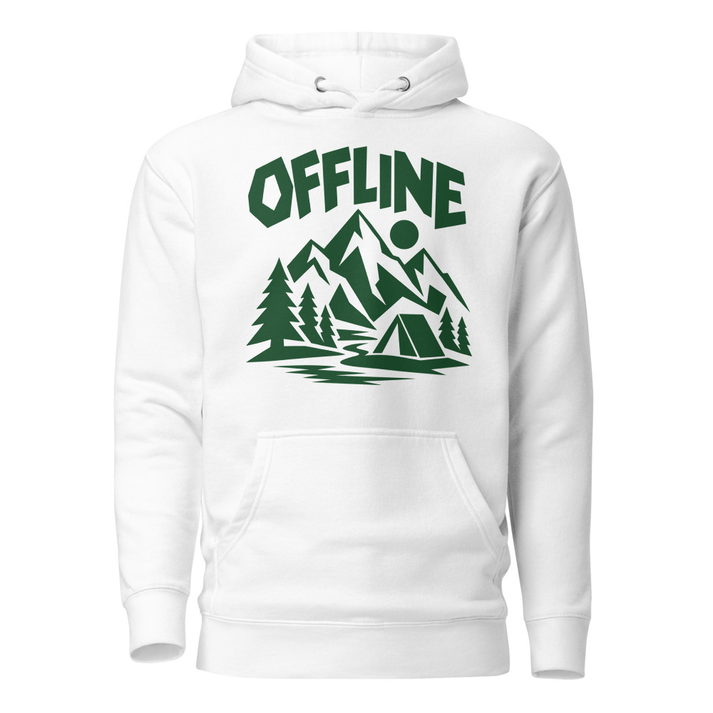 Offline Hoodie, Schweizer Bergmotiv für Bergfreunde, Berg-Hoodie mit Alpen-Sujet