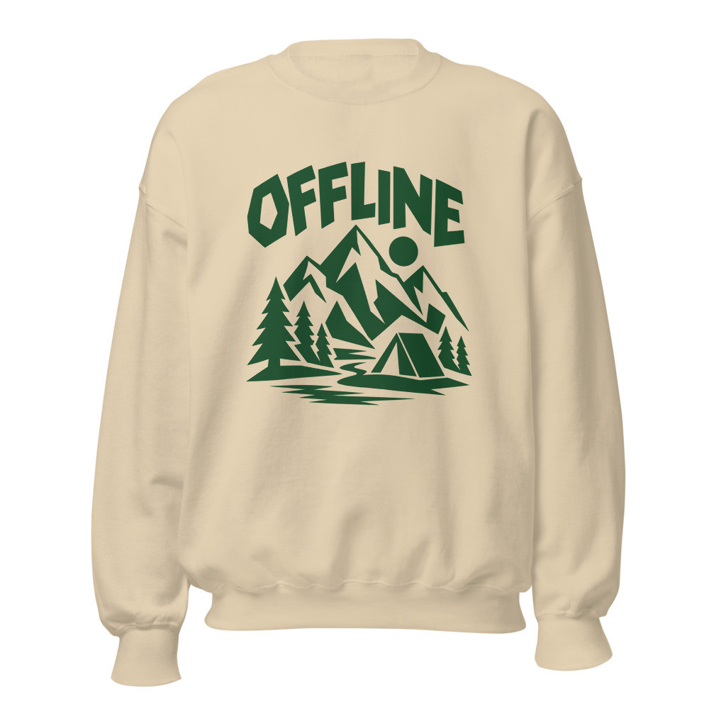 Offline Sweatshirt: Berg-Sweatshirt für Bergmenschen, Berg-Sweatshirt mit Alpen-Sujet