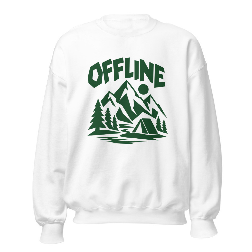 Offline Sweatshirt: Berg-Sweatshirt für Bergmenschen, Berg-Sweatshirt mit Alpen-Sujet