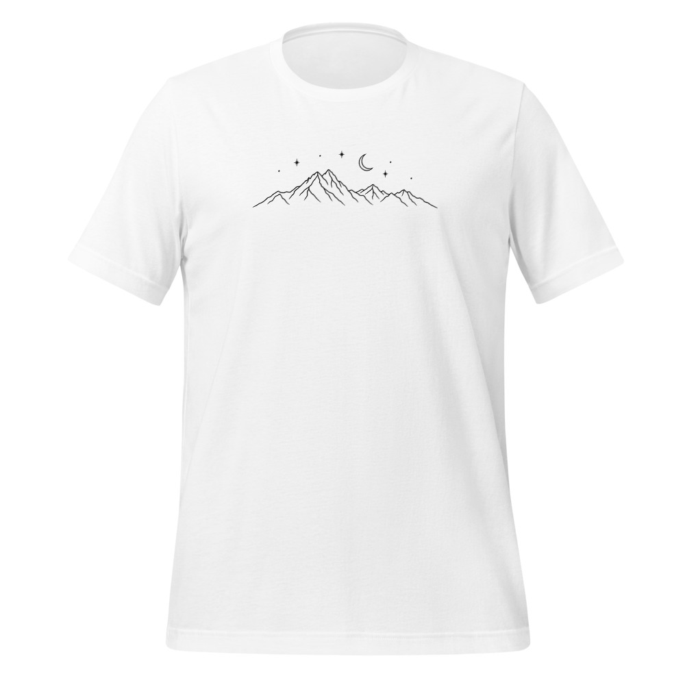 Swiss Mountains at Night T-Shirt, Alps & Mountains, mountain t-shirt with alpine design