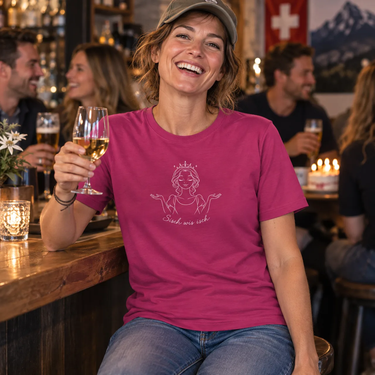 «Sisch wis isch» Prinzessin T-Shirt, Mundart & Sprüche, getragen