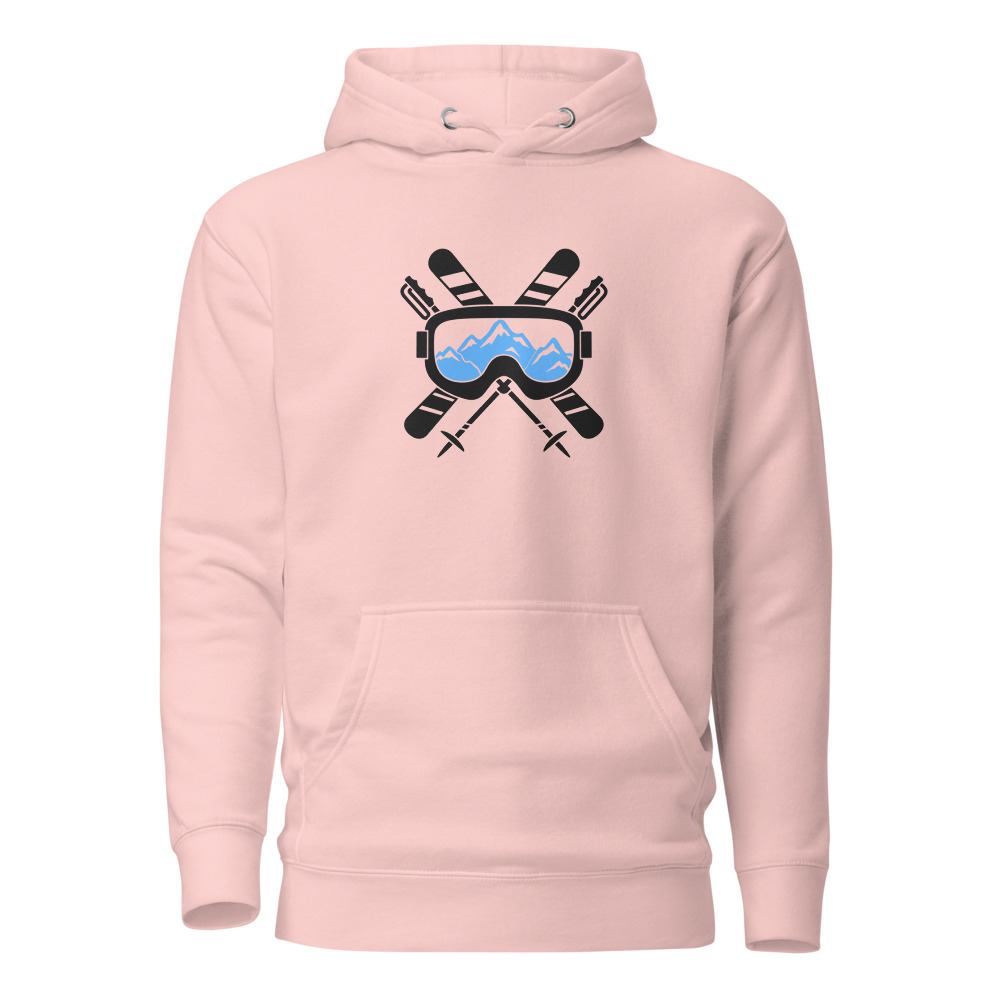 Skibrille mit Bergpanorama, Ski & Winter Hoodie, Ski- & Winter-Hoodie