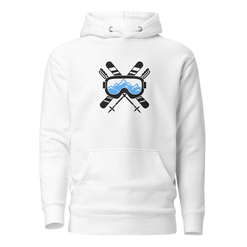 Skibrille mit Bergpanorama, Ski & Winter Hoodie, Ski- & Winter-Hoodie