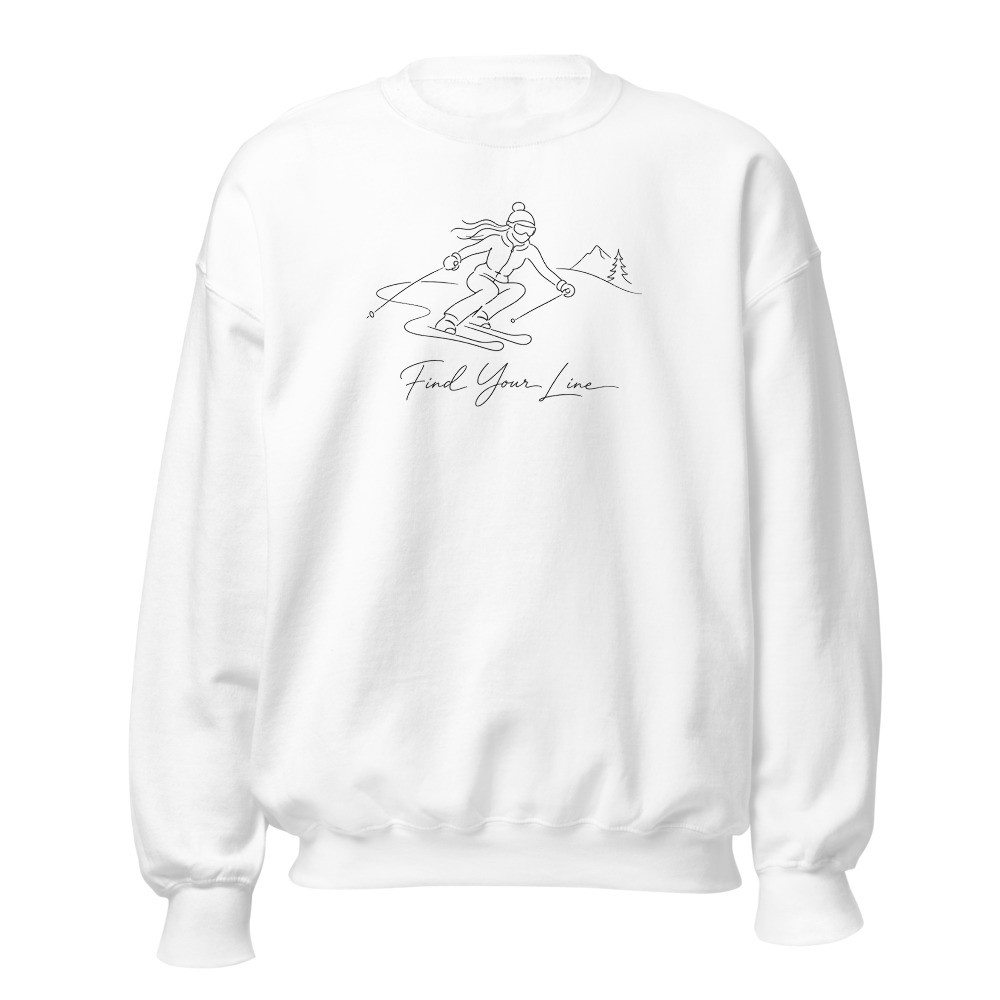 «Find Your Line» Skifahren Sweatshirt Damen, Ski- & Winter-Sweatshirt