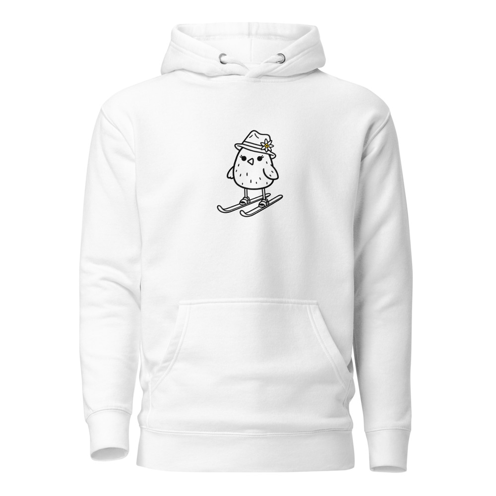 Skifahrendes Küken, Après-Ski Hoodie, Ski- & Winter-Hoodie
