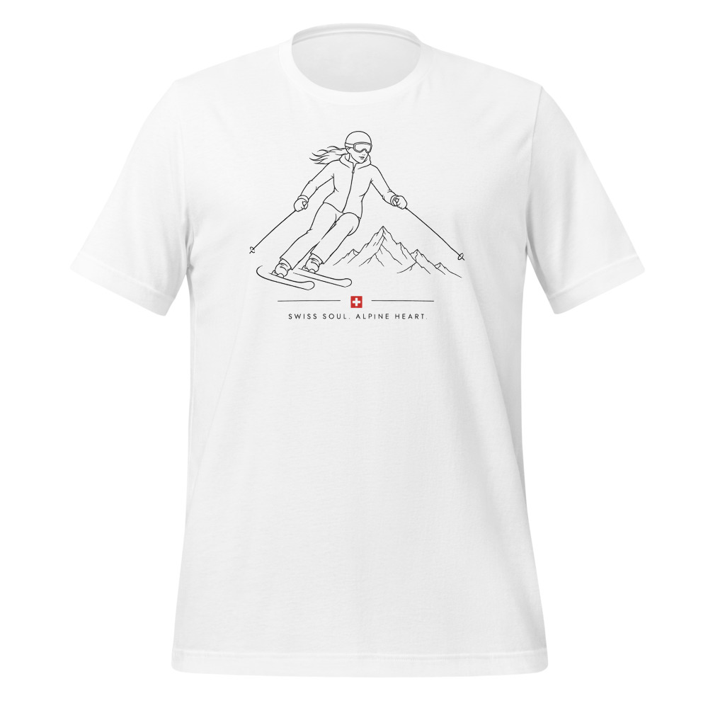 Skifahrerin, Après-Ski T-Shirt Damen, Ski- & Winter-T-Shirt