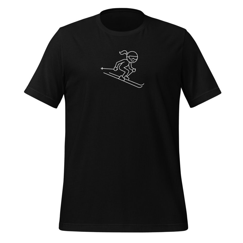 Ski-Strichmännchen T-Shirt, Ski & Winter, Ski- & Winter-T-Shirt