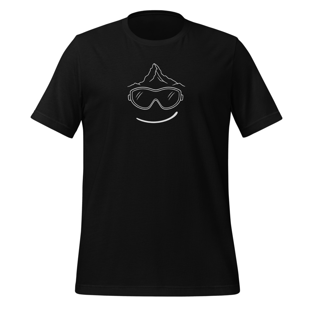 Matterhorn mit Skibrille & Lächeln T-Shirt, Ski & Winter, Ski- & Winter-T-Shirt