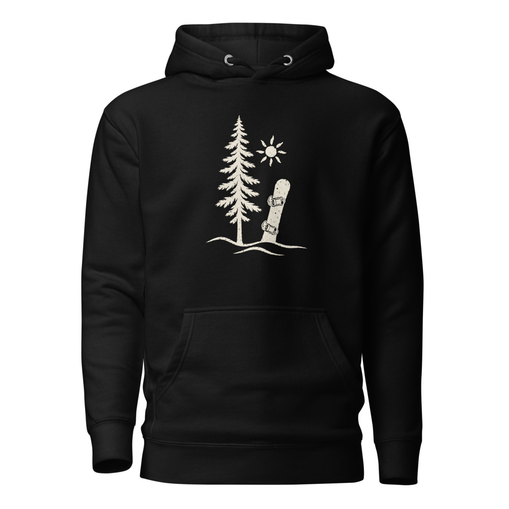 Snowboard im Wald, Snowboard Hoodie, Ski- & Winter-Hoodie