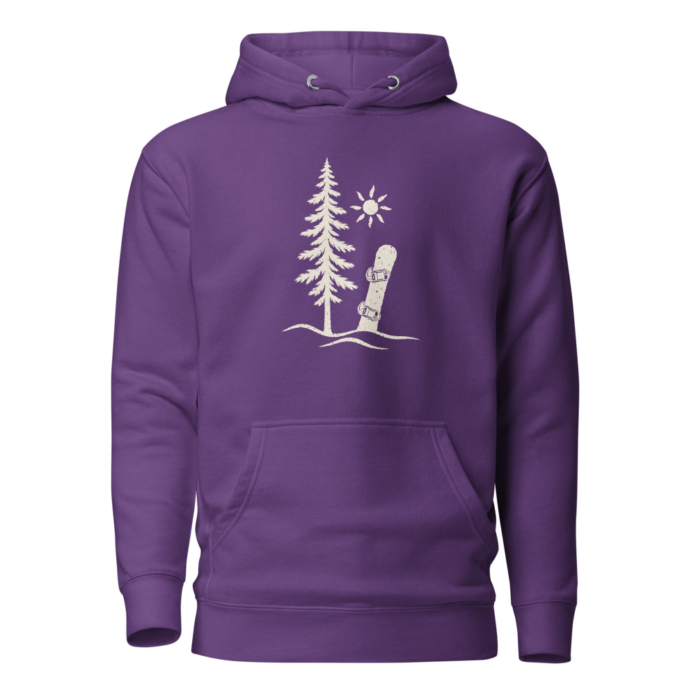 Snowboard im Wald, Snowboard Hoodie, Ski- & Winter-Hoodie