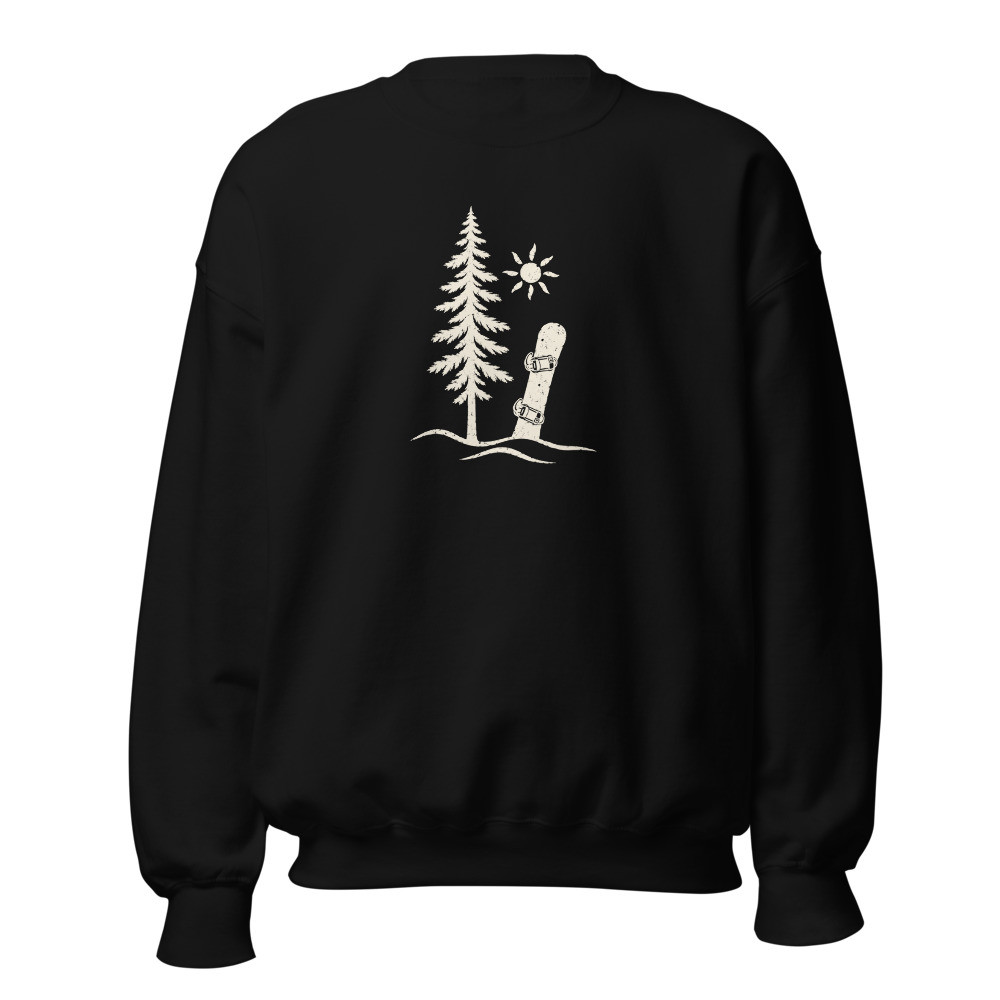 Snowboard im Schnee, Snowboard Sweatshirt, Ski- & Winter-Sweatshirt