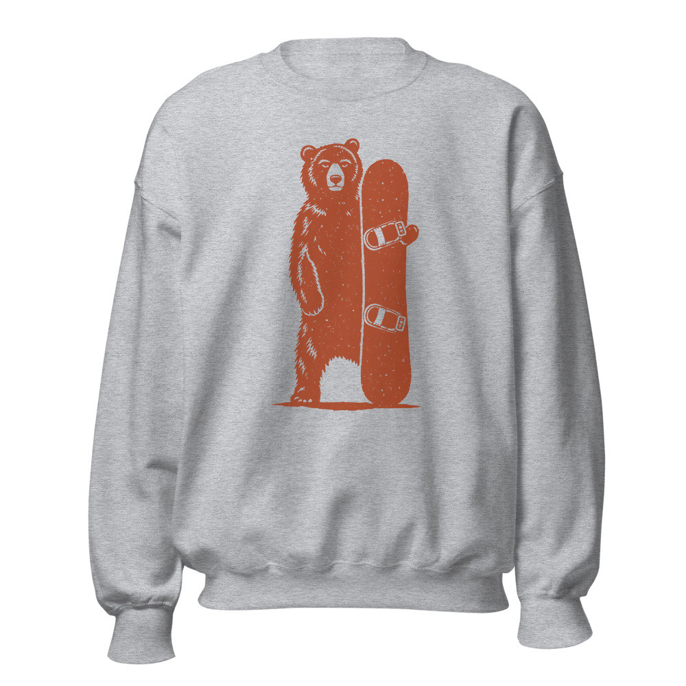 Snowboard-Bär, Snowboard Sweatshirt Herren & Damen, Ski- & Winter-Sweatshirt