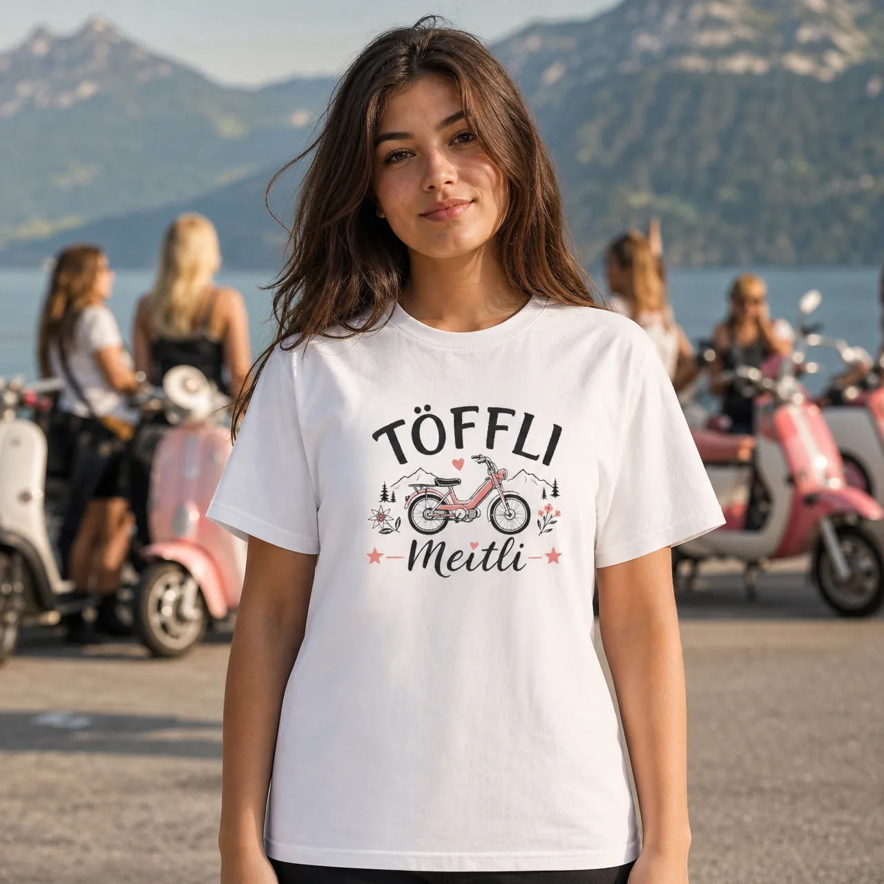 Töffli Meitli, Swiss Dialect T-Shirt Explained, worn
