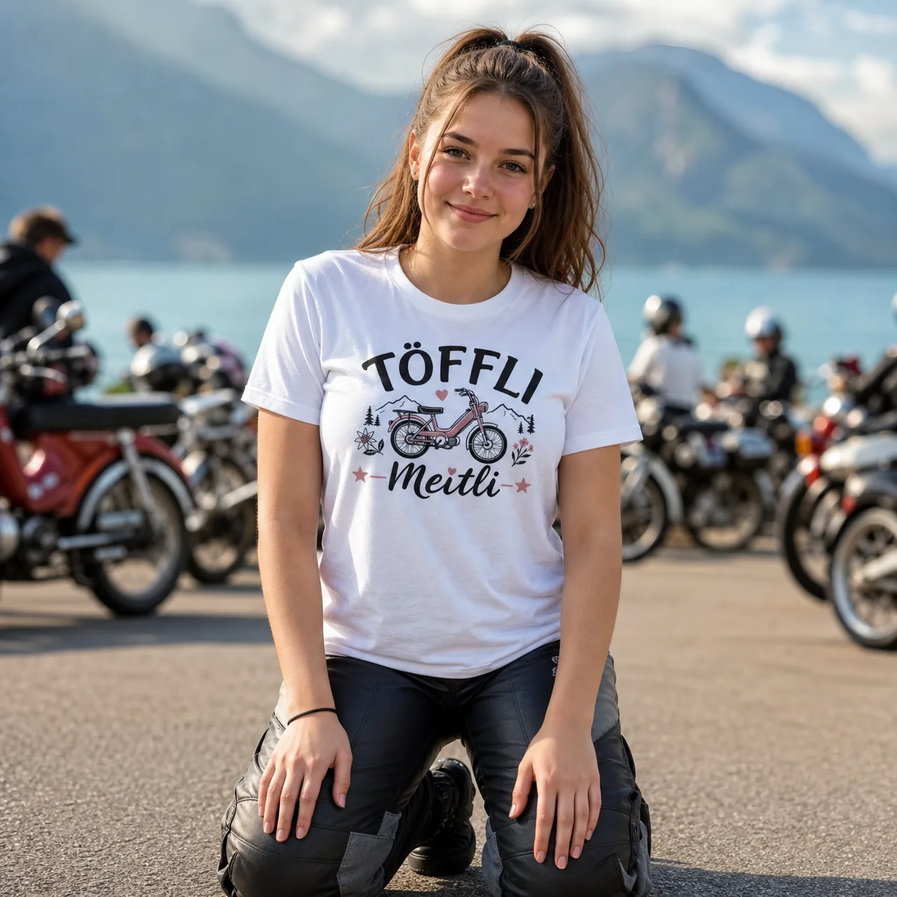 Töffli Meitli, Swiss Dialect T-Shirt Explained, worn