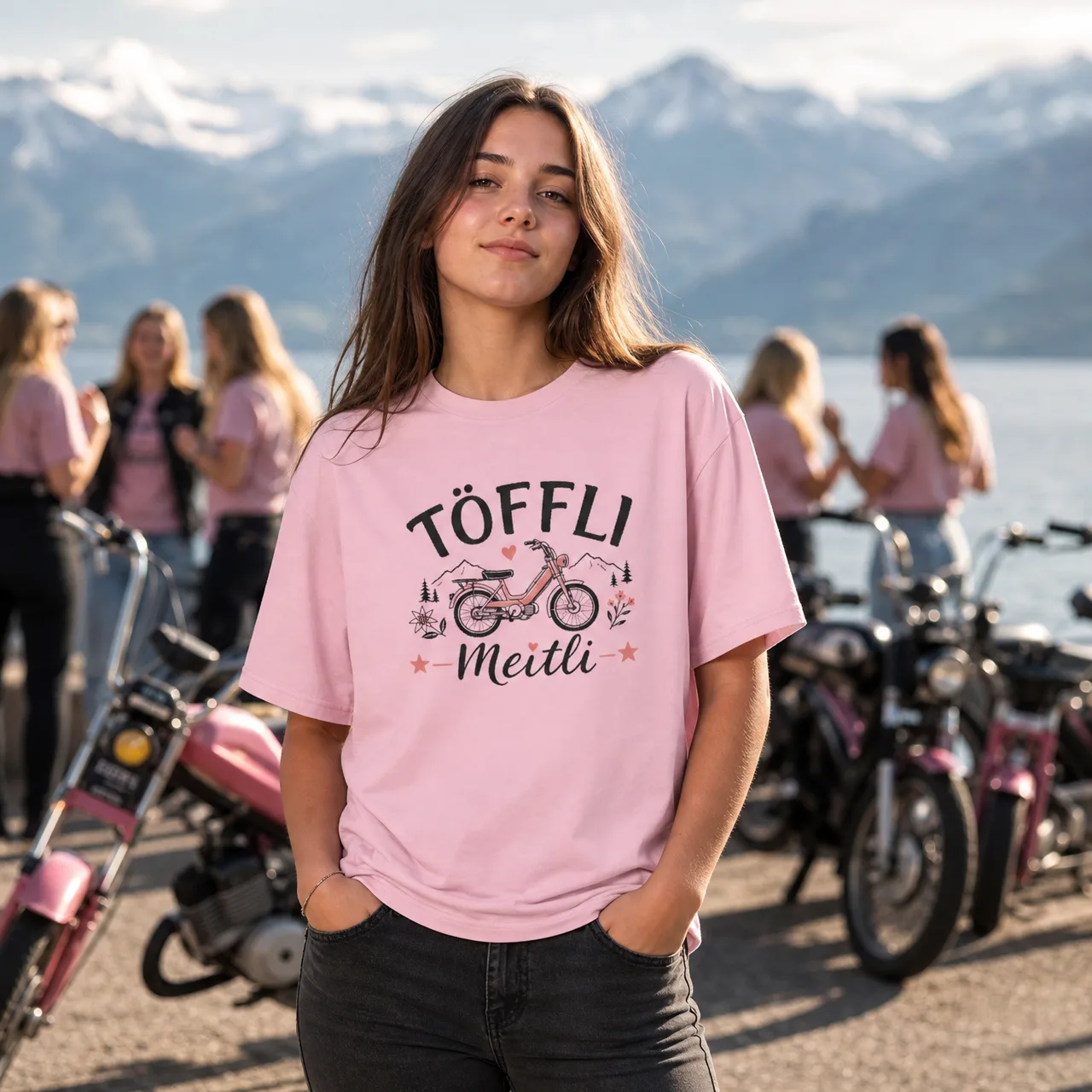 Töffli Meitli, Swiss Dialect T-Shirt Explained, worn