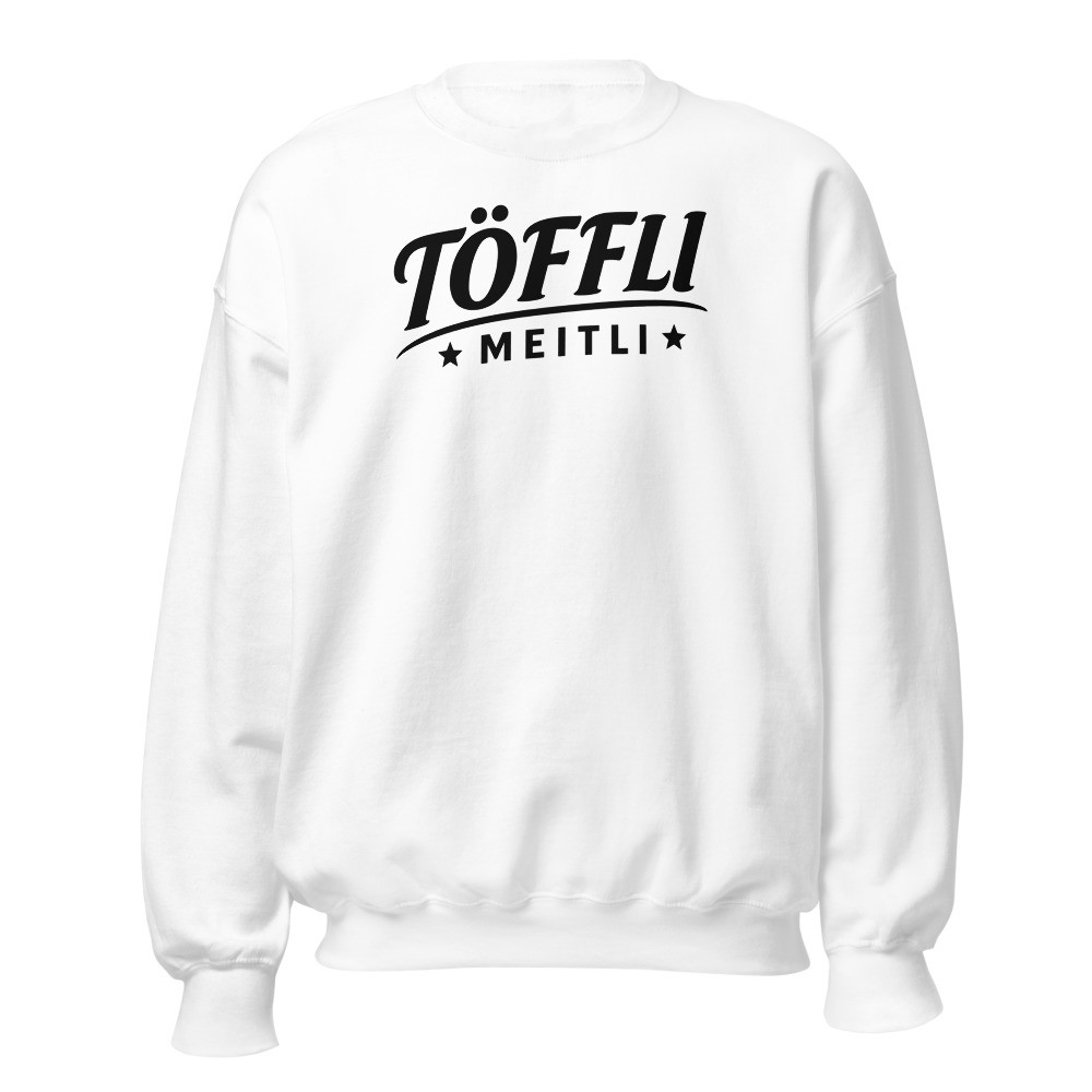 Töffli Meitli Sweatshirt, Mundart-Spruch mit Sternen, Mundart-Sweatshirt