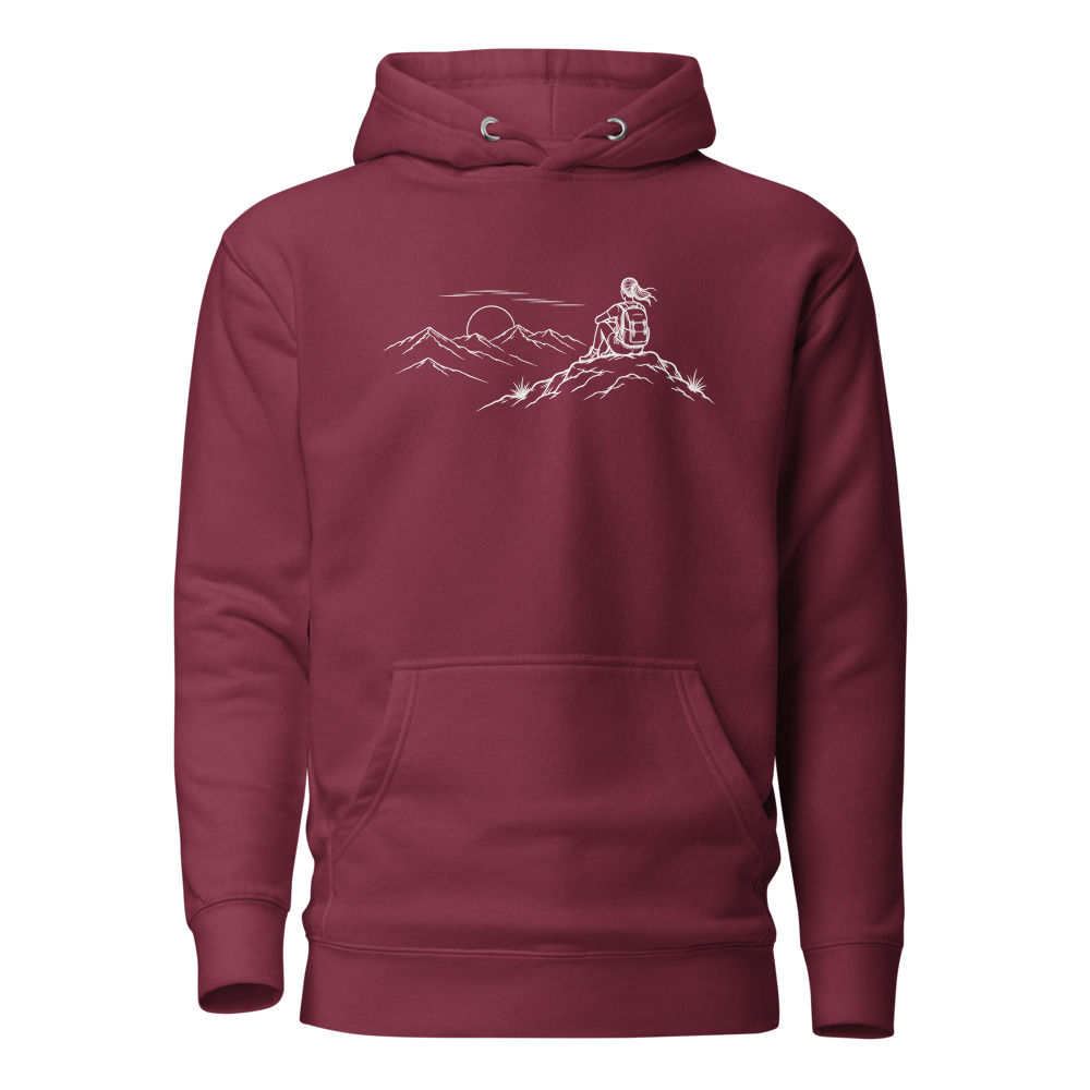 Wanderin am Gipfel, Hoodie zum Wandern Damen, Wander-Hoodie