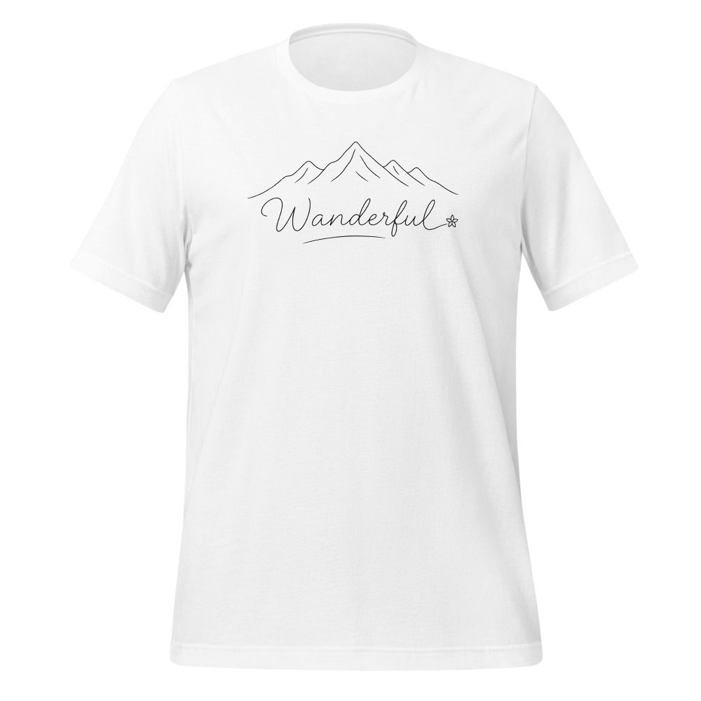 «Wanderful» T-Shirt mit Bergmotiv, Mundart-T-Shirt