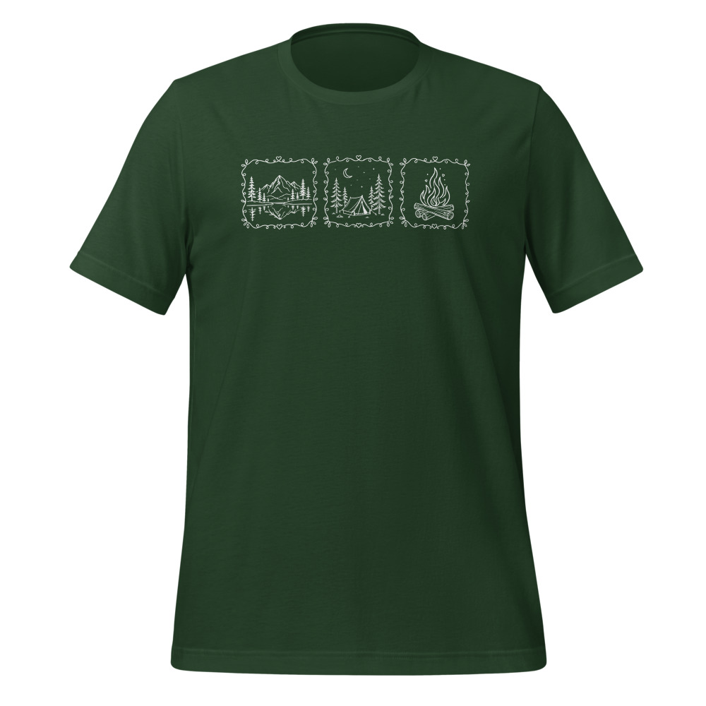Camping & Lagerfeuer, Wander-T-Shirt fürs Biwak, Wander-T-Shirt