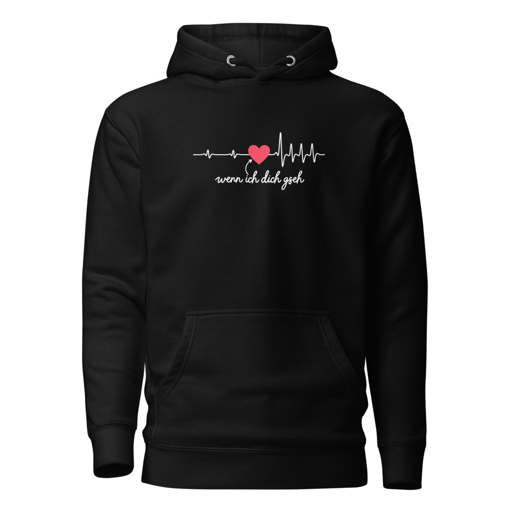 «Wenn ich dich gseh» Hoodie mit Mundart-Spruch, Mundart-Hoodie
